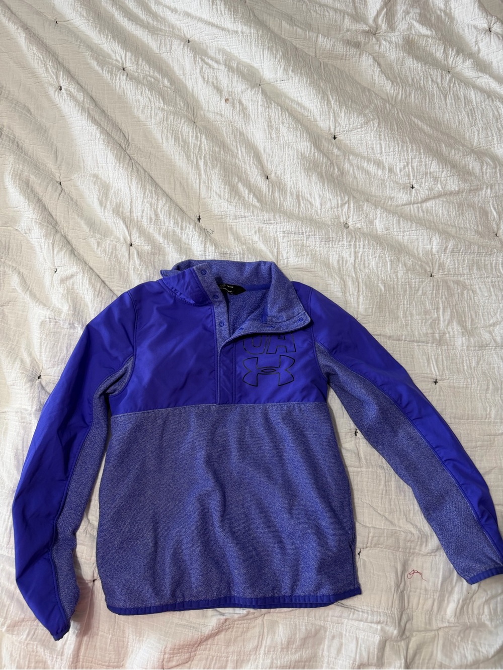 Under Armour Girls' Royal Purple Half-Zip Pullover Jacket
